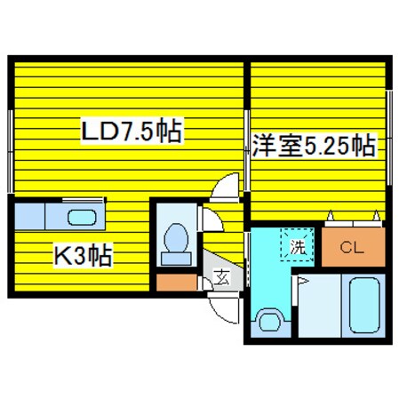 東区役所前駅 徒歩3分 2階の物件間取画像